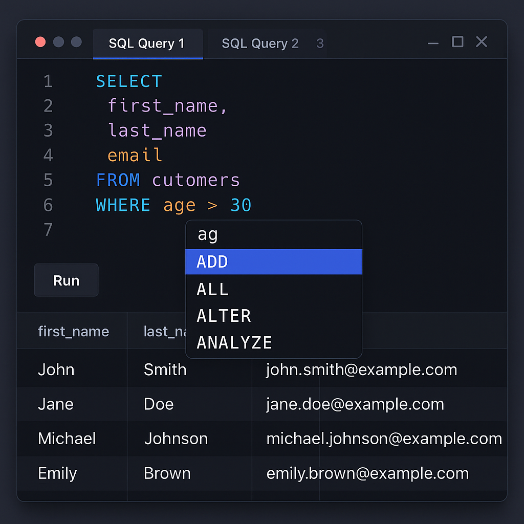Professional SQL Editor